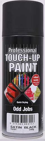 Satin Black Touch Up Paint 250g, Sell Qty 1 = Box of 12