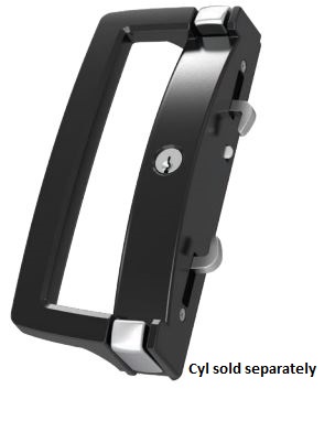 Essence Sliding Patio Lock & Handle Set for Internal Cyl Applications Black. Excludes cylinders. MDS3055 9127738 Sell Qty 1 = Each