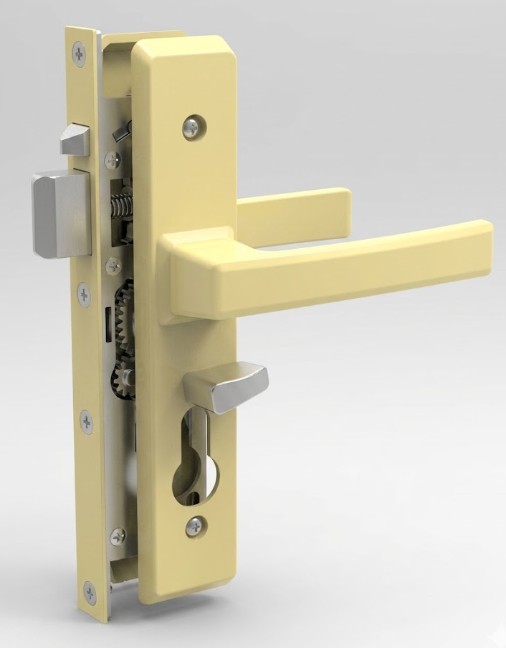 CommandeX Square Style Hinged Security Door Lock Primrose, Internal Snib, No Cylinder Sell Qty 1 = Box of 10