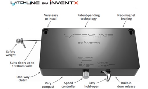 Latchline Sliding Door Closer Black Sell Qty 1 = Box of 10