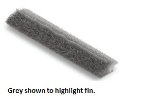 Pile Weather Seal Black with Fin, Backing 4.8, Pile Height 5.0, Roll length 500m, Sell Qty 1 = 1 Roll