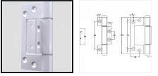 Medium Duty Aluminium Interfold Hinge A114 in White Capacity 60kg Sell Qty 1 = Box of 10