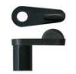 Swivel Clip 11mm Offset Black, Sell Qty 1 = Pack of 200