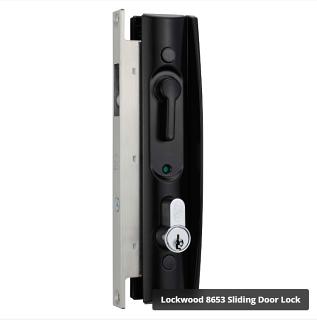 Lockwood 8653 Sliding Door Lock Black No Cyl., Sell Qty 1= Box of 10