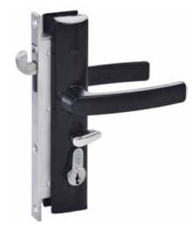 Lockwood 8654 Hinged Security Door Lock Black, Internal Snib, No Cylinder, Sell Qty 1= Box of 10
