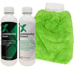 CommandeX cleaning pack: 1 x CommandeX Clean, 1 x CommandeX Protect and 1 x CommandeX Cleaning Mitt  