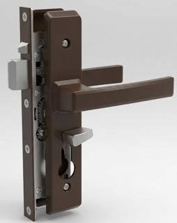 CommandeX Square Style Hinged security Door Lock, Brown, Internal Snib, No Cylinder SellQty 1= Box of 10