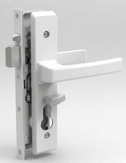 CommandeX Square Style Hinged Security Door Lock White, Internal Snib, No Cylinder Sell Qty 1 = Box of 10