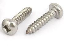 Screw 8G L1 in. Pan Head Square Drv Self Tapping Stainless Steel Sell Qty 1 = Box of 200