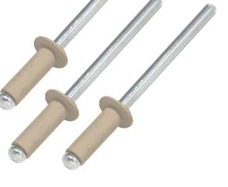4-4 Aluminium Rivet with Steel Mandrel Diameter 3.2mm Length 9.7mm Stone Beige Sell Qty 1 = Box of 1000