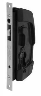 Austral SD7 Black Sliding Security Door Lock, Internal Snib, No Cyl Sell Qty 1 = Box of 10