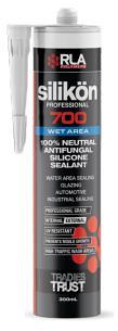 Silikon700 Wet Area White Sanitary Trade Silicone 310g cartridges , Sell Qty 1 = Box of 20