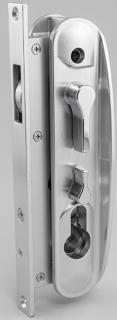 CommandeX Round Style Sliding Security Door Lock. Silver, Internal Snib, No Cylinder