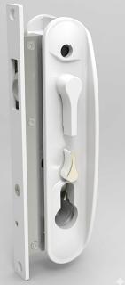 CommandeX Round Style Sliding Security Door Lock White, Internal Snib, No Cylinder Sell qty 1 = Box of 10
